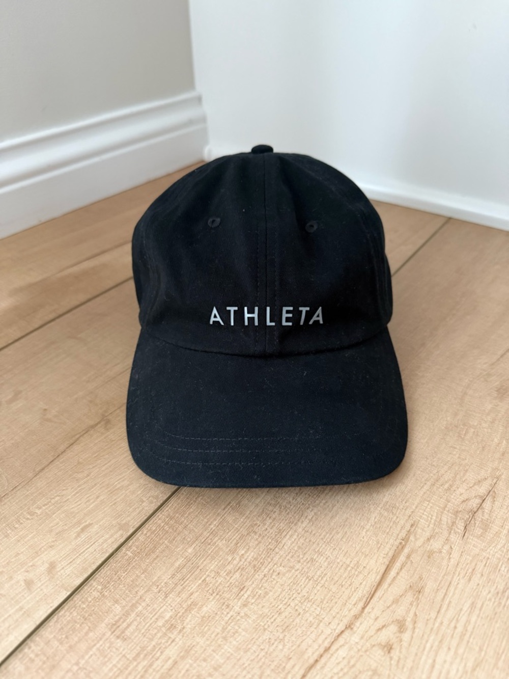 Athleta Black Embroidered Logo Cap
